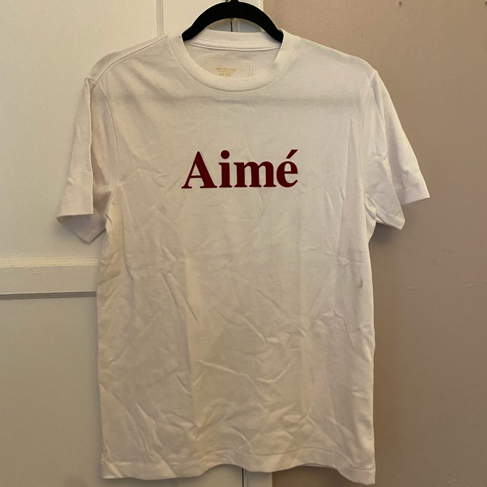 Aime Leon Dore Aimé White Logo Short Sleeve T Shirt  XS